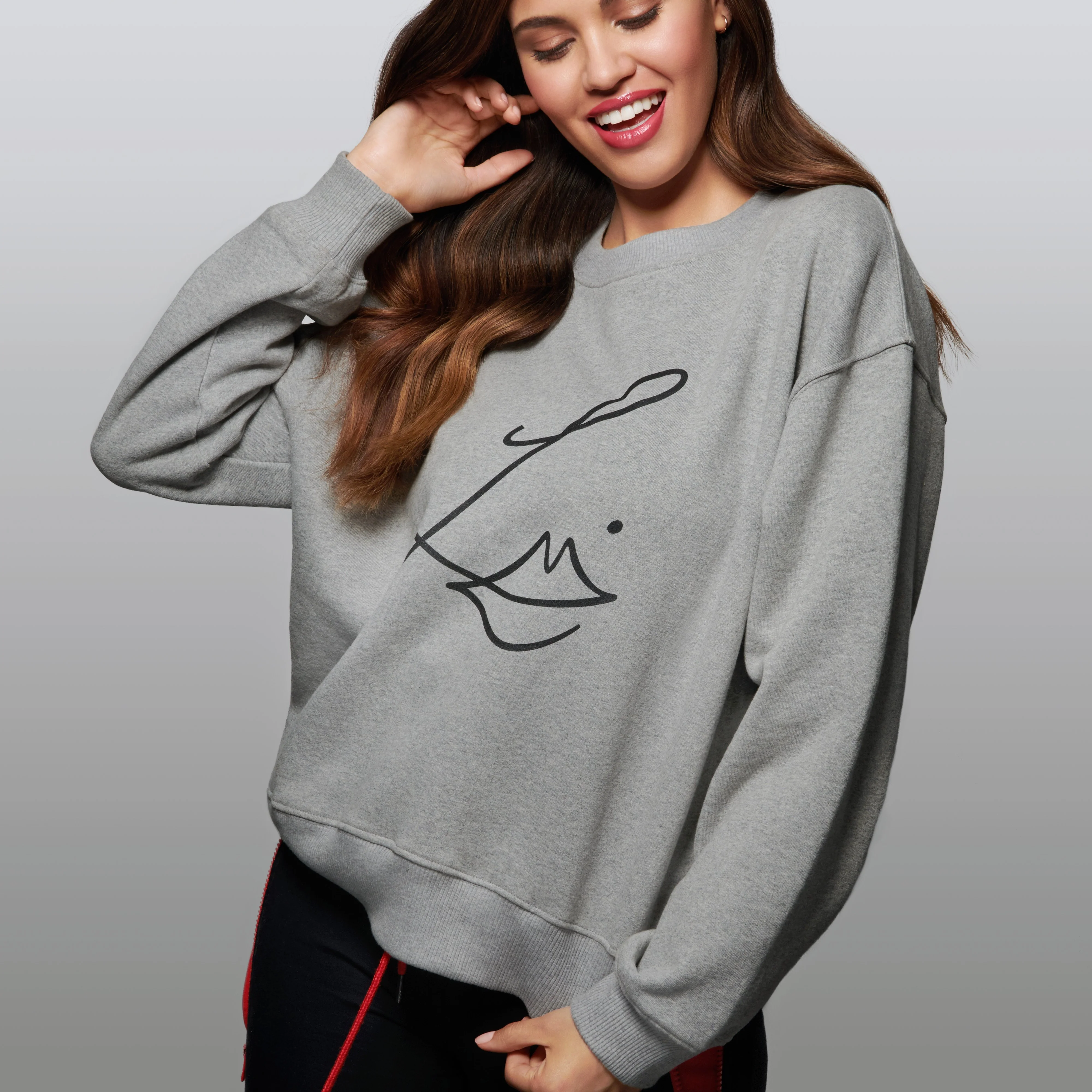 The Velvet Studio Sweatshirt (Grey) - Image 3